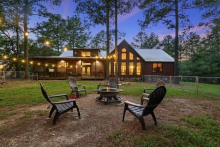 Gather around the warm glow of our fire pit, encircled by comfortable chairs.