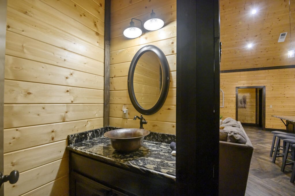 Where style meets function in our bathroom sanctuary.