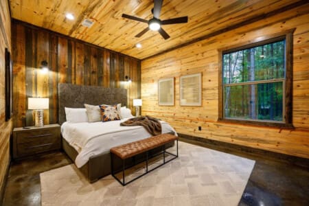 Stay cool and comfortable with our sleek ceiling fan.