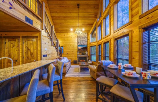 Savor moments in Daydreams Chalet's dining area, a space designed for shared meals and cherished memories.