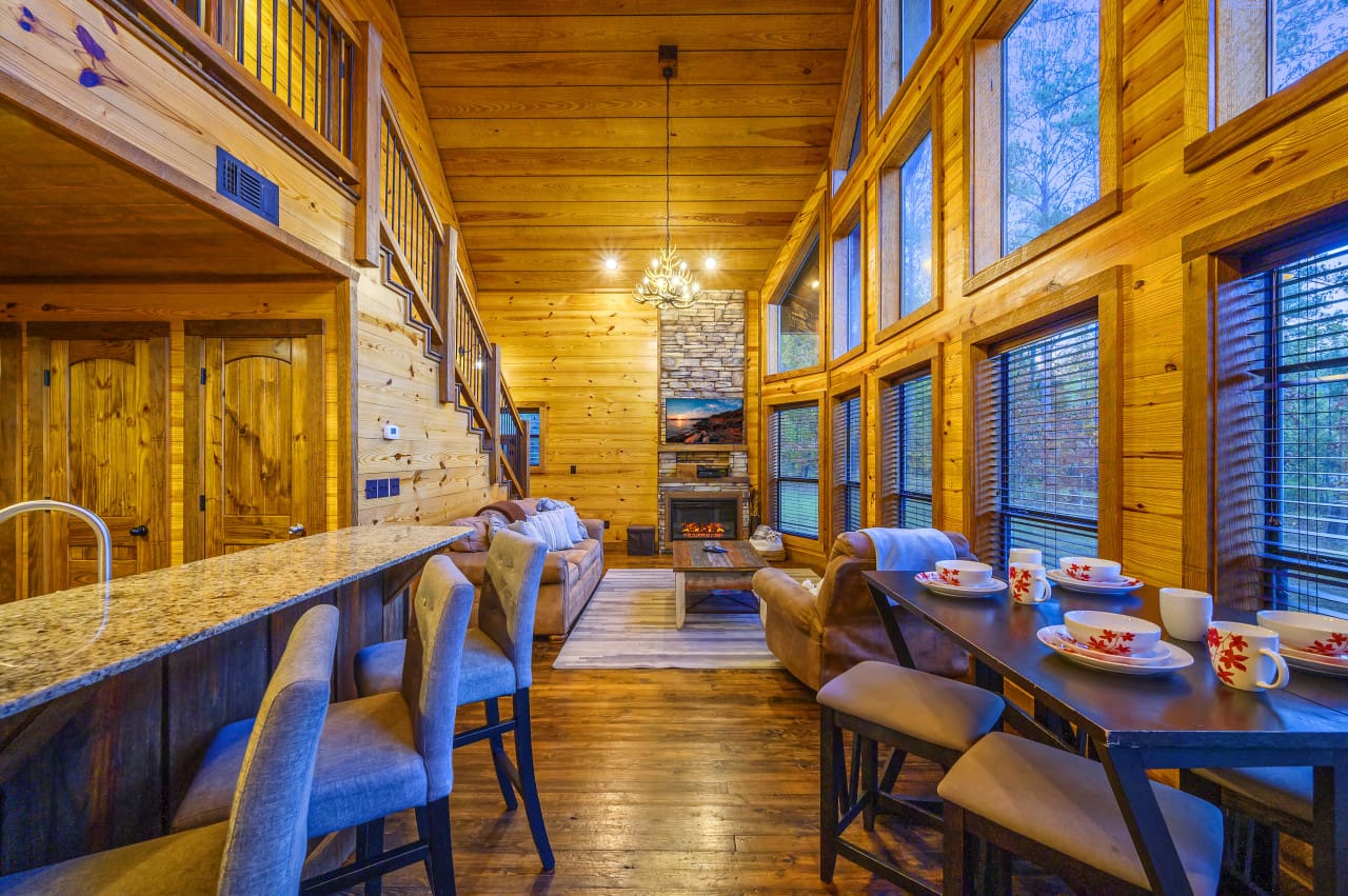 Savor moments in Daydreams Chalet's dining area, a space designed for shared meals and cherished memories.