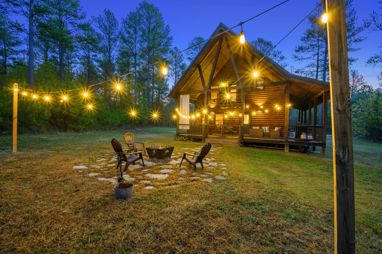 A canopy of stars, strung low above the fire pit