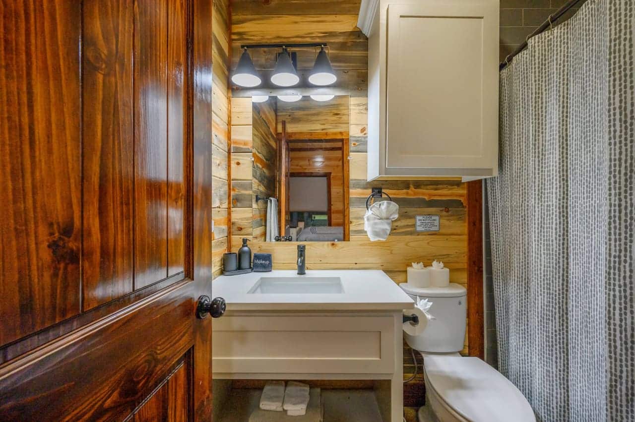 Nature's calling: Answer in comfort with our cabin washroom facilities.