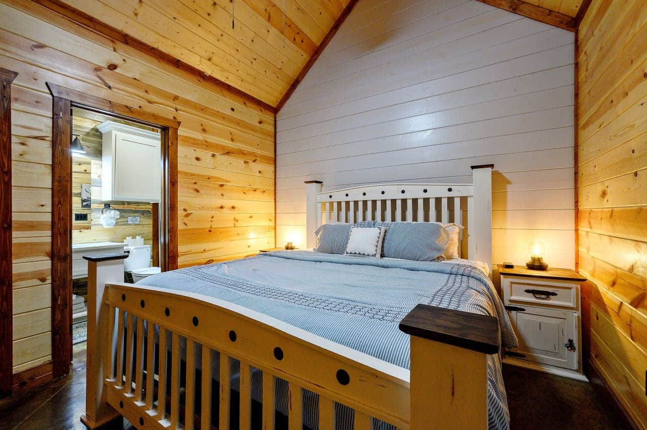 Our cabin bed offers a peaceful retreat from the hustle and bustle of everyday life.
