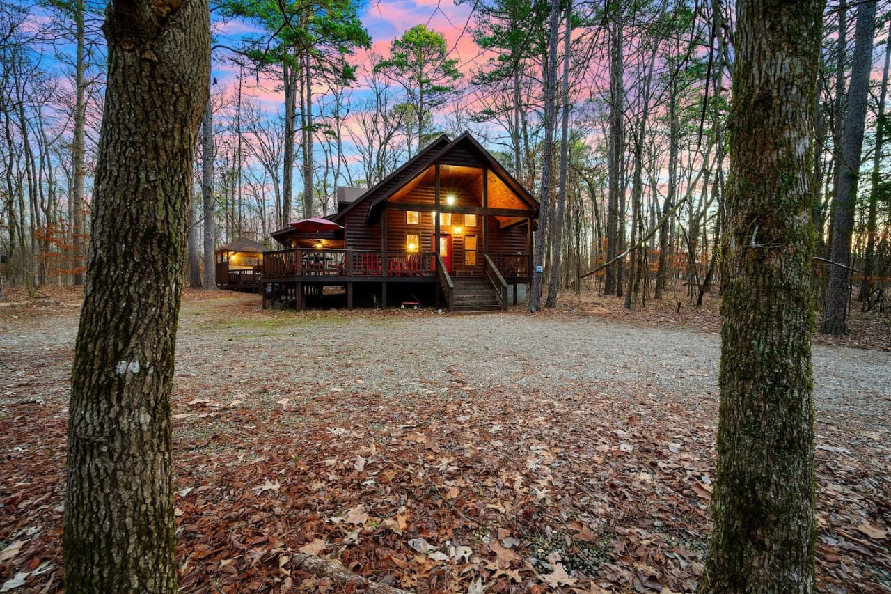 The perfect blend of rustic charm and modern comfort awaits outside.