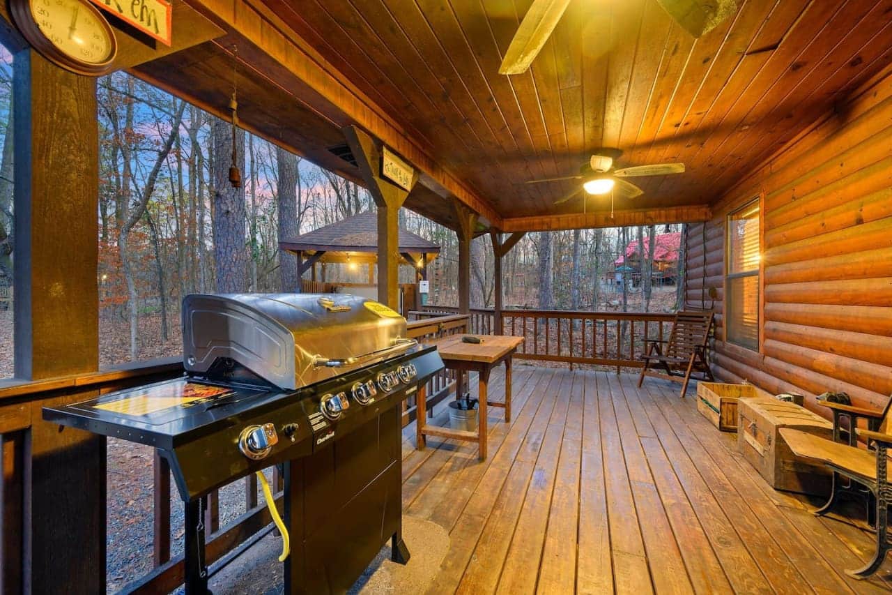 Sizzle and sear amidst the serenity of cabin life.