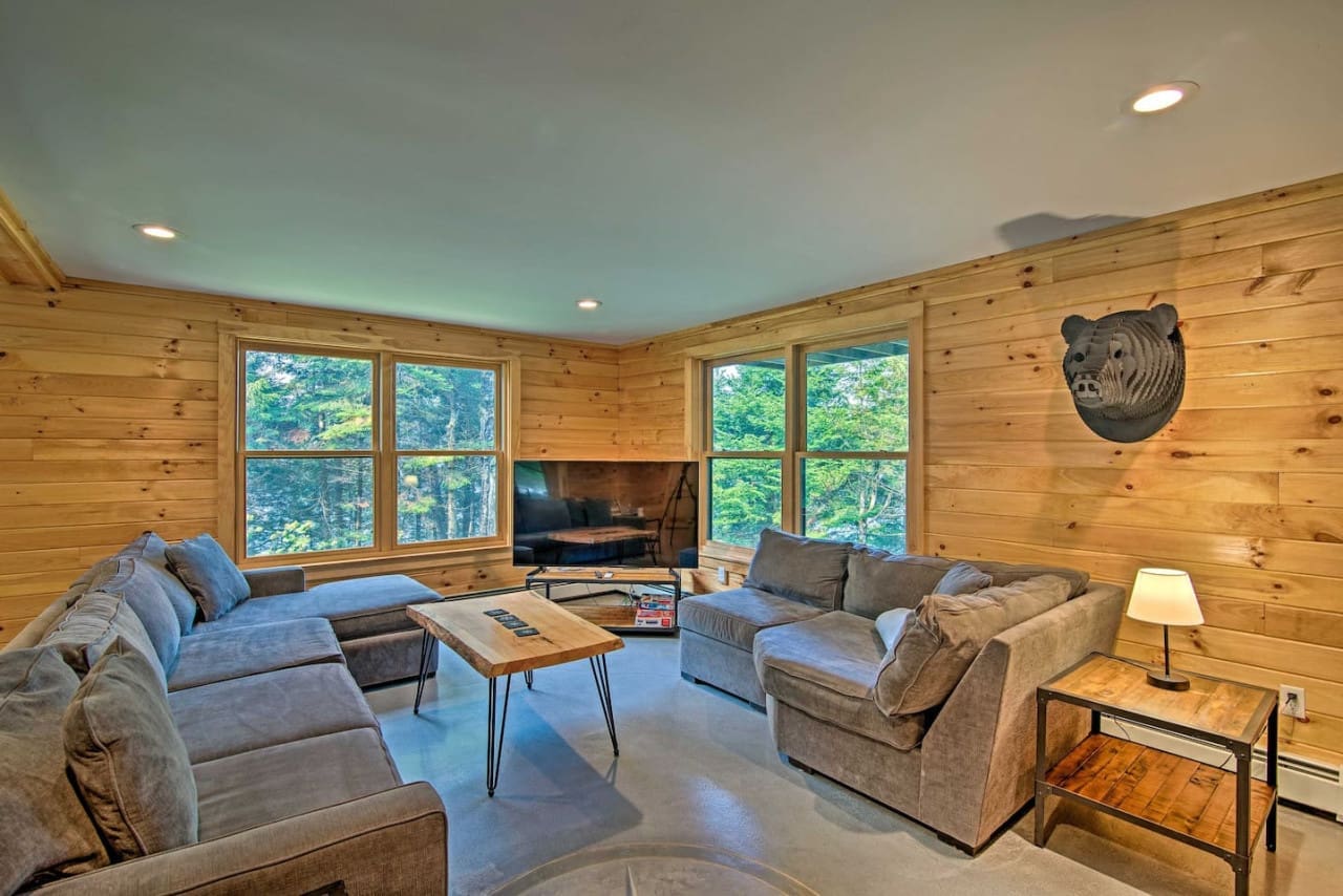 Where the Flat Screen Competes with the Natural Beauty Outside.