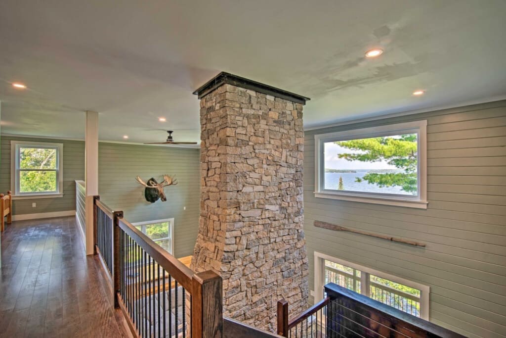 Majestic Masonry: Where the Chimney Towers, a Symbol of Hearth and Home.