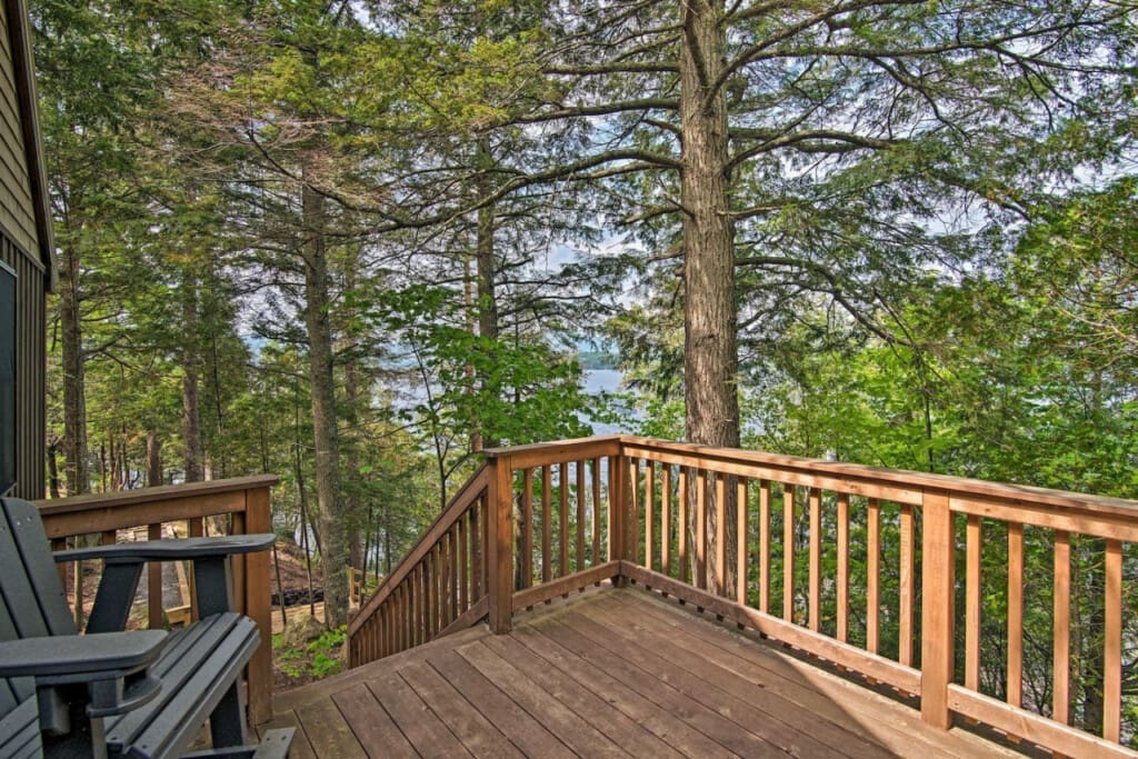Balcony to Below: Where Wooden Stairs Extend the Invitation to Explore
