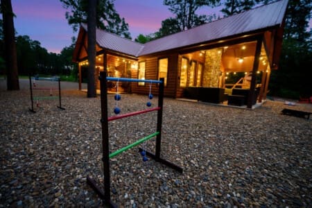 Cabin vibes: games, lights, and memories in the making