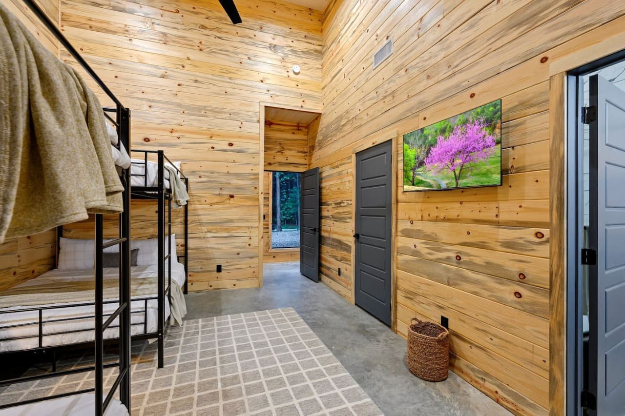 Where sleepovers become adventures: our cabin's bunk bed.