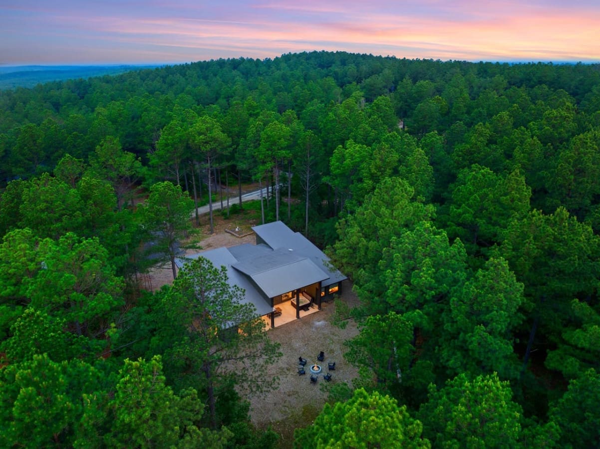 Overlooking our cabin sanctuary from high up.