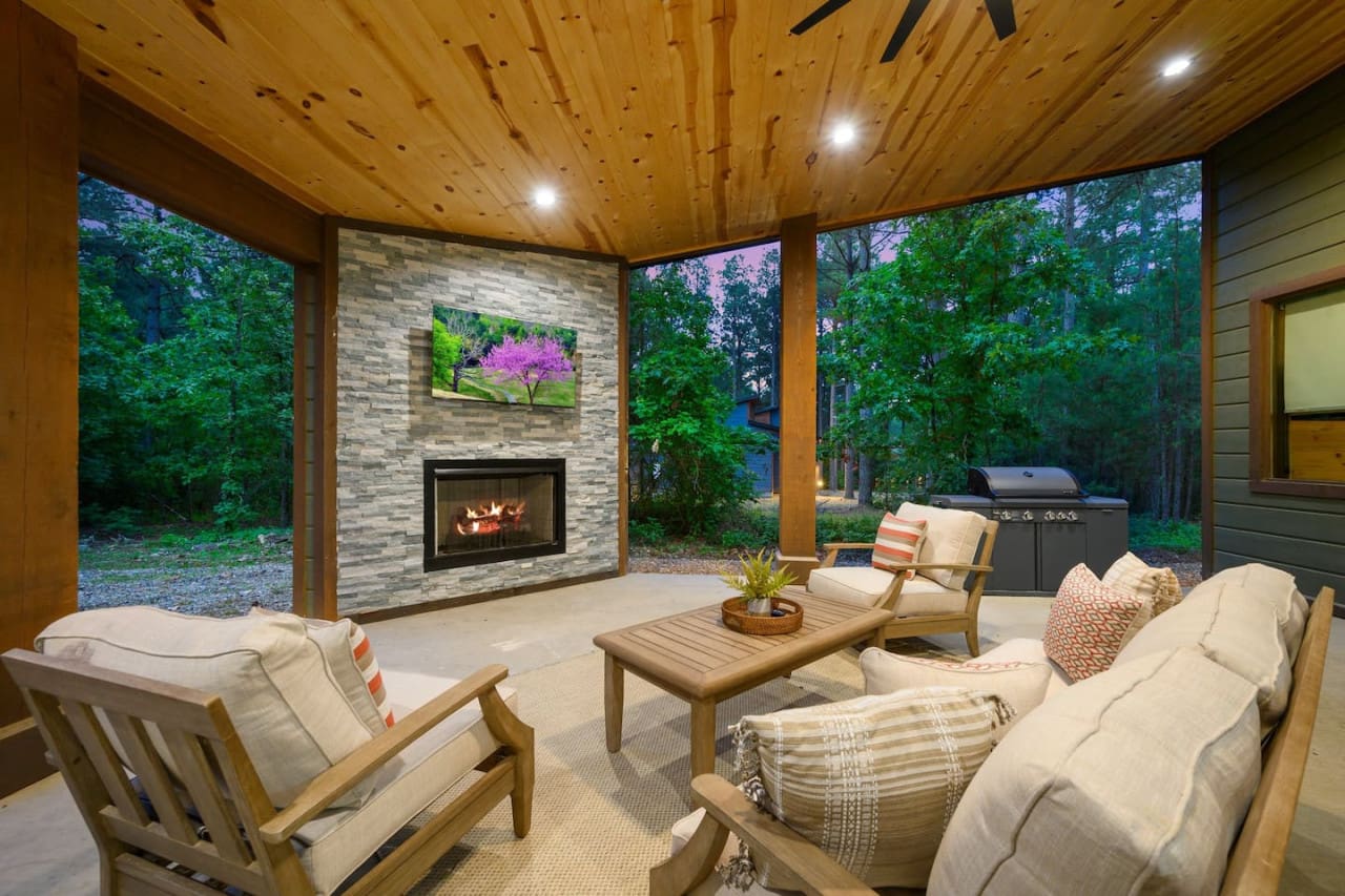 Outdoor comfort with a touch of entertainment.