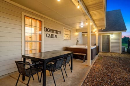Relax and unwind on the porch—where cozy moments and fresh air come together.