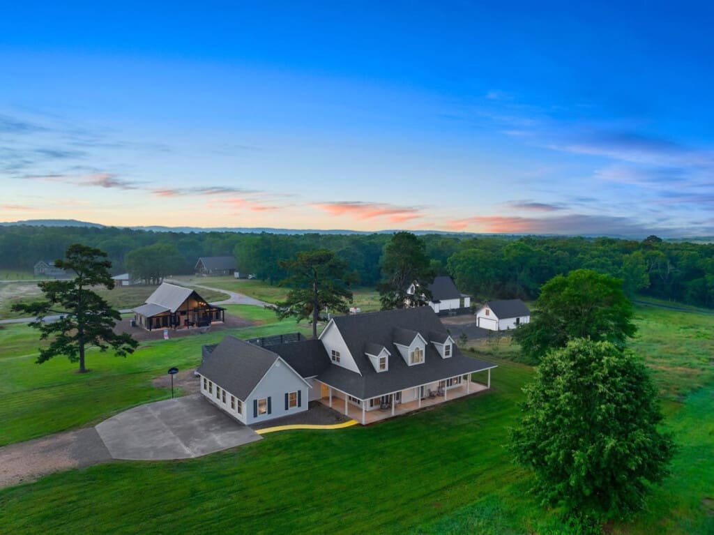 Soar above and see the full beauty of our cabin nestled perfectly in its serene surroundings.