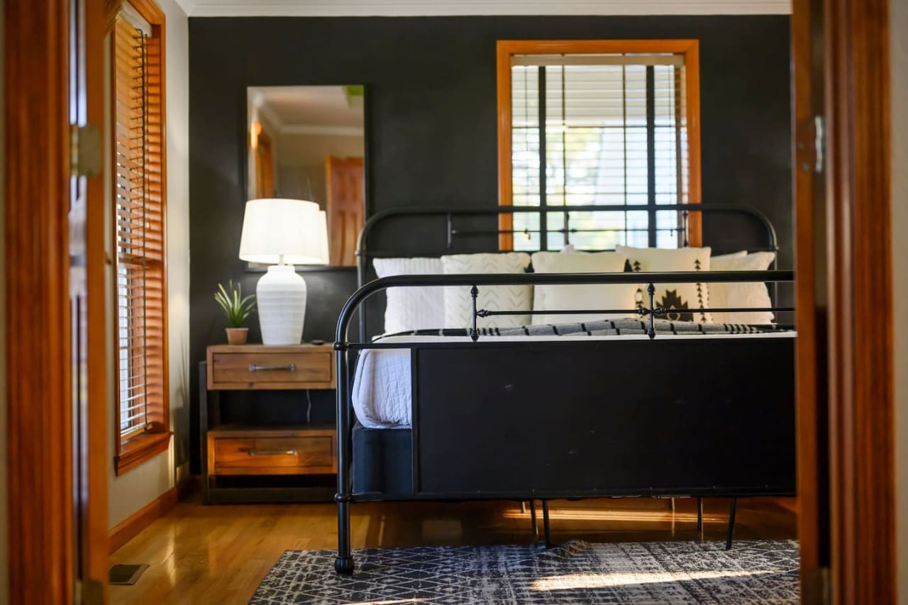 Illuminate your nights with the cozy glow of our stylish bedside lamp.