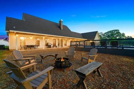 Gather around the fire pit and let the warmth and glow set the perfect evening ambiance.