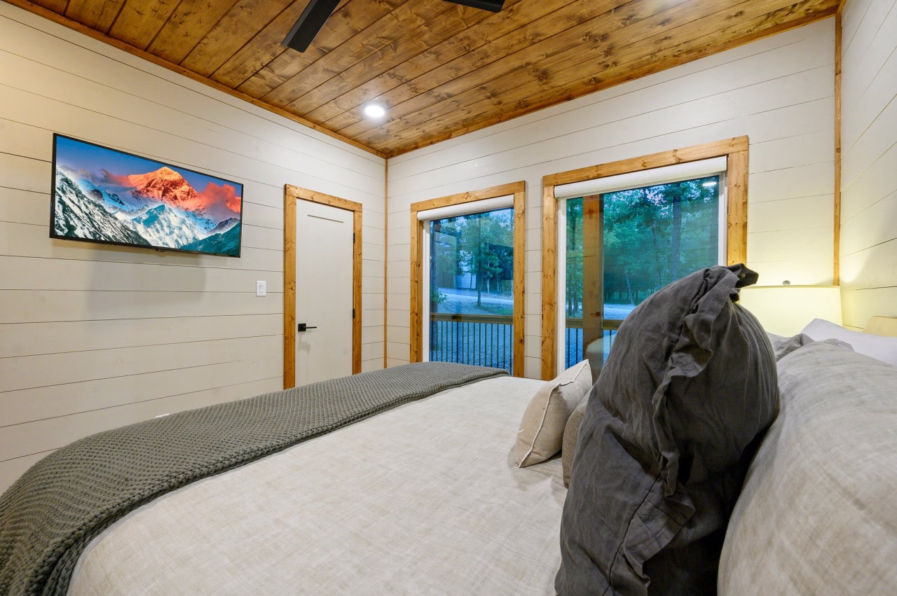 Unwind and escape in a bedroom that offers both luxury and tranquility for restful nights.