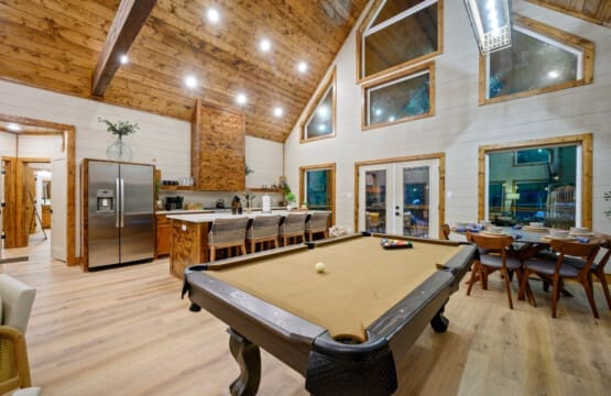Challenge your skills and enjoy timeless fun with the sleek design of our pool table.