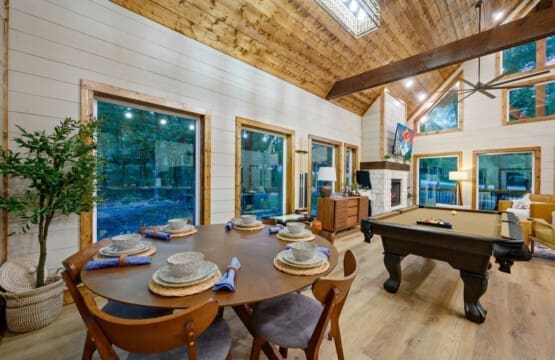 Gather around and enjoy effortless conversations and cozy meals with our elegant round dining table.