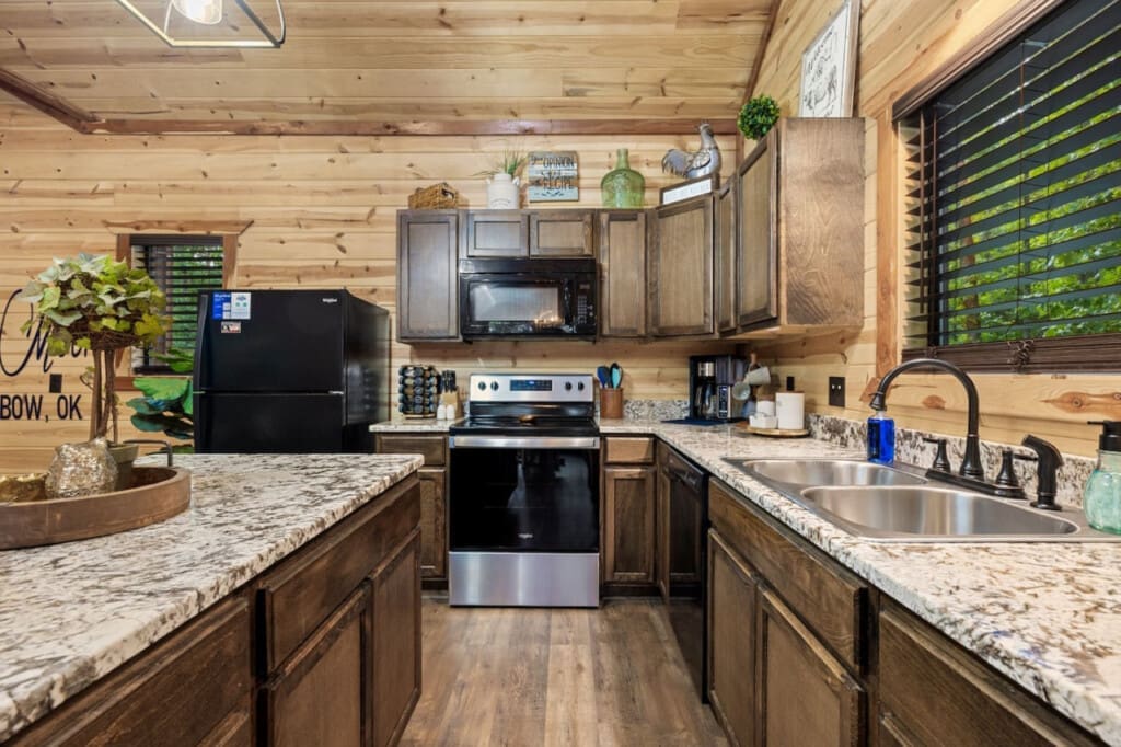 "Big kitchen with everything you could ever need to cook all of your meals (I don’t cook on vacation, but almost did just to use the kitchen🤪)." - Sharon