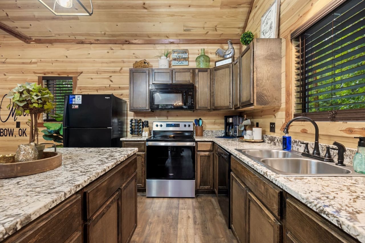 "Big kitchen with everything you could ever need to cook all of your meals (I donโt cook on vacation, but almost did just to use the kitchen๐คช)." - Sharon