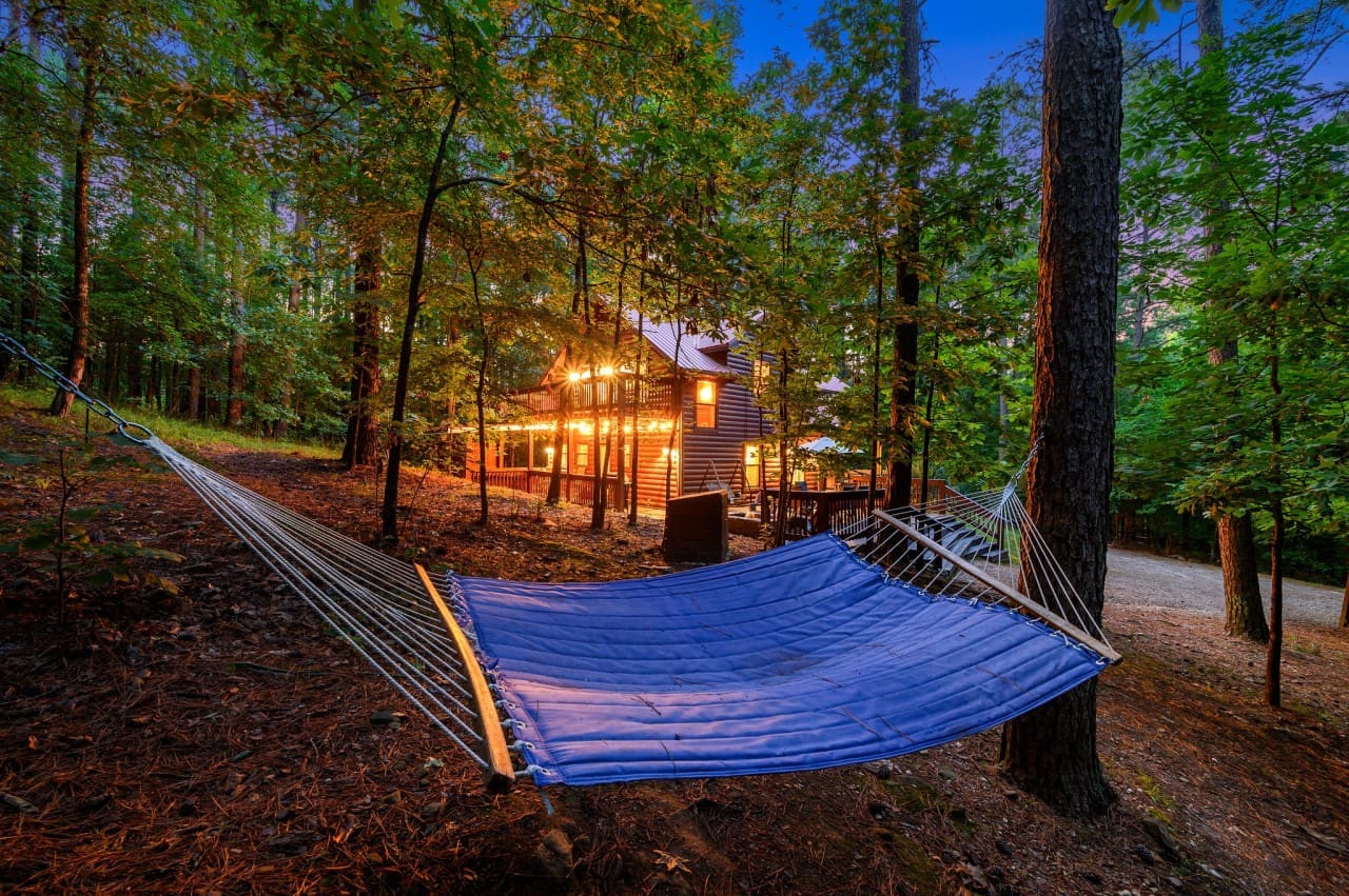 Swing into relaxation mode with our cozy hammock—a perfect spot for lazy afternoons.