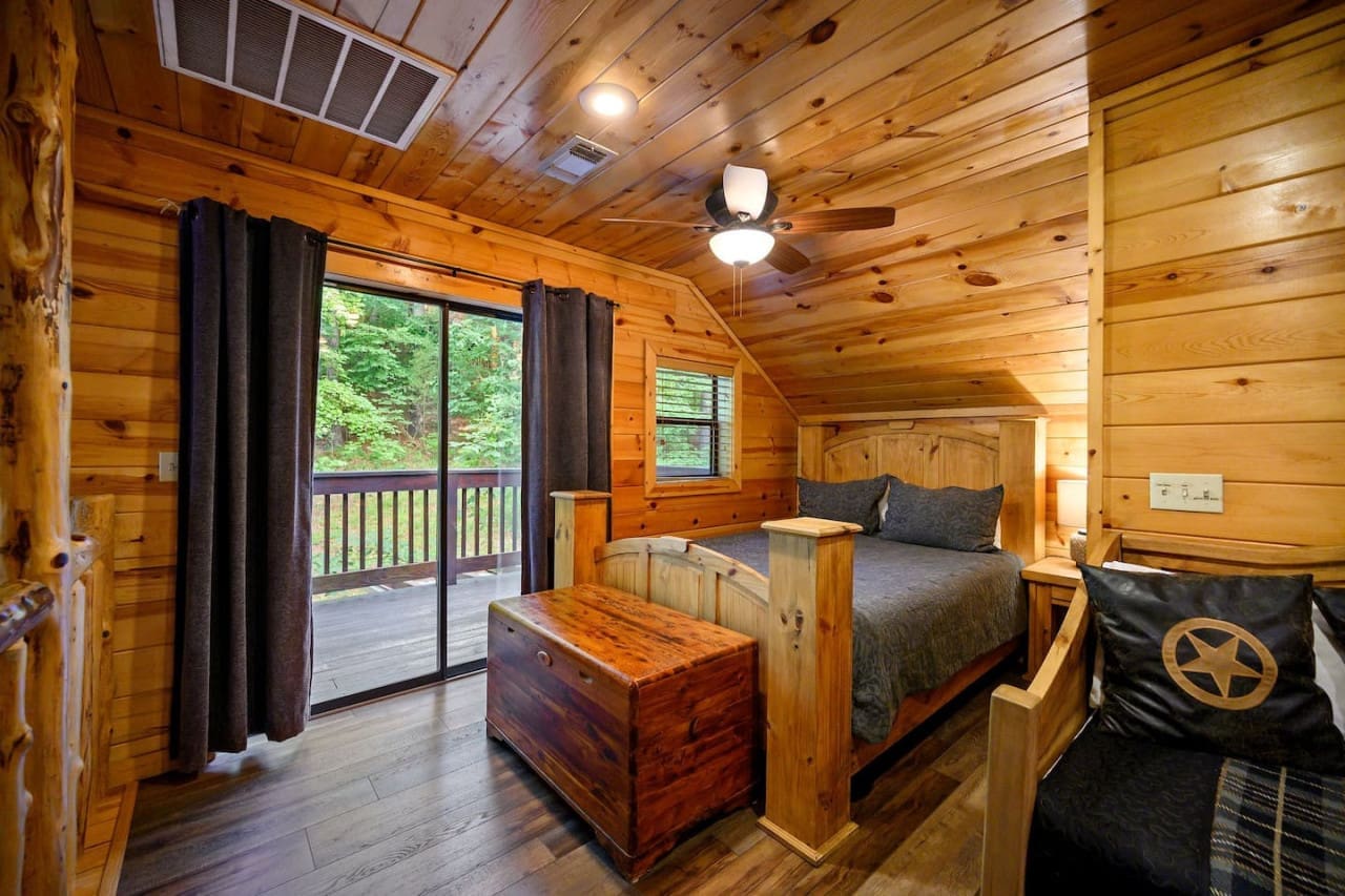 From sunrise coffee to sunset views, our bedroom and porch combo invites you to embrace the beauty of nature.