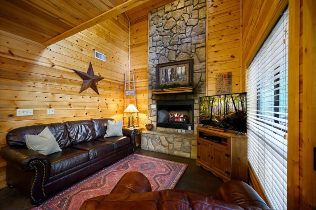 Experience comfort and elegance in our spacious living room.