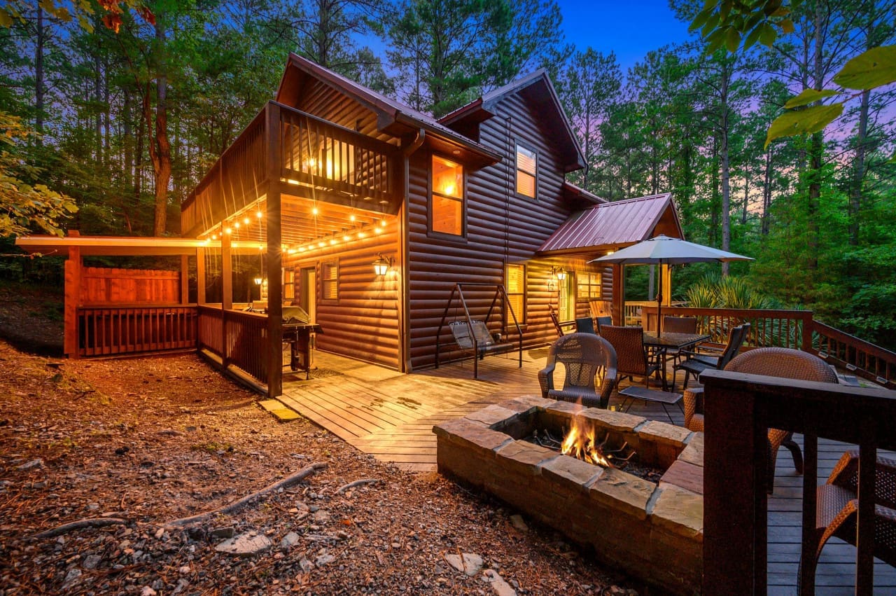 Gather 'round and embrace the warmth of our inviting outdoor fire pit.