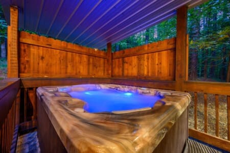 Relax and unwind in our luxurious hot tub—where tranquility meets rejuvenation.