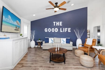 Cozy Retreat: Find warmth and comfort in our well-appointed living room.
