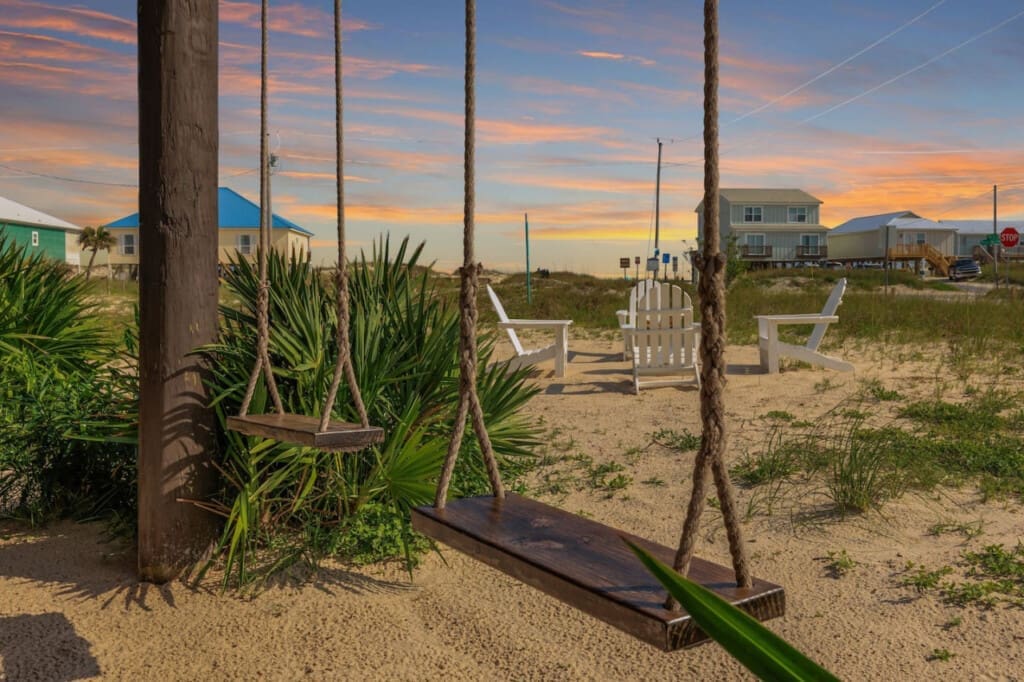 Swing Away Stress: Find relaxation and tranquility on our soothing swings.