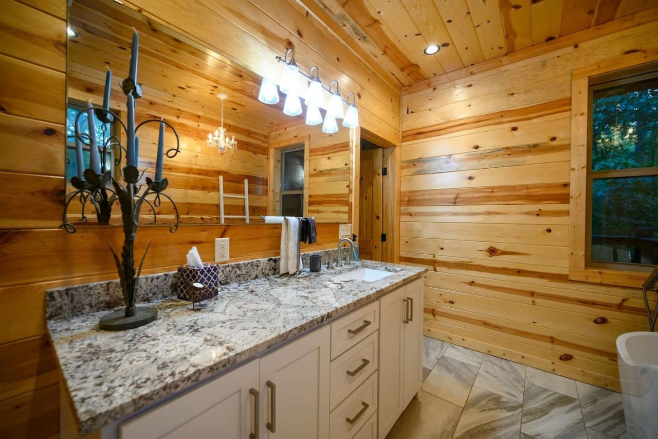 Elegance and function combine—your bathroom counter, where style meets convenience.