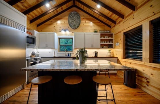 Pull up a stool and make yourself at home by the counter.