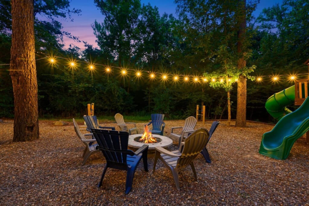 Embrace the warmth and ambiance of a crackling fire pit.