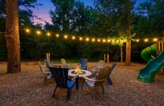 Embrace the warmth and ambiance of a crackling fire pit.