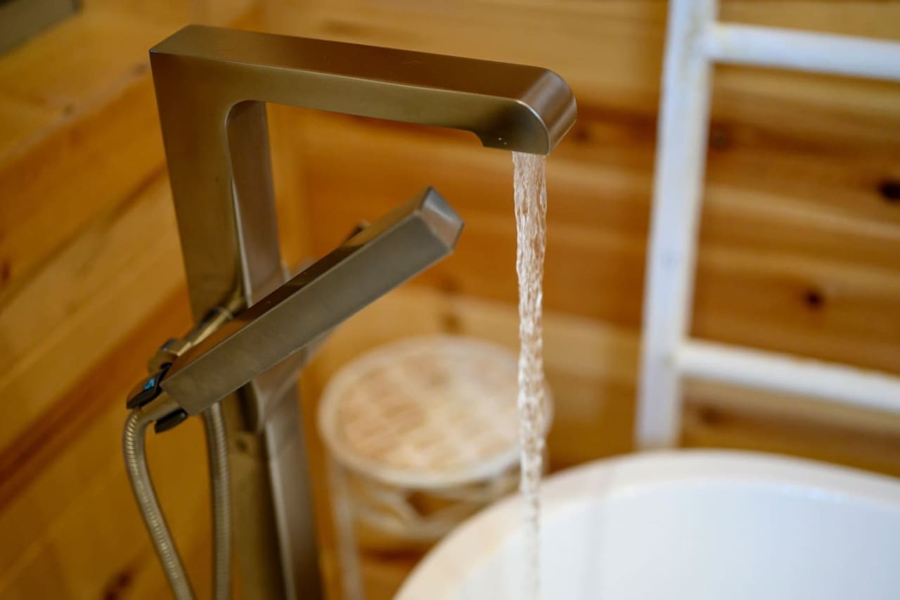 Turn on elegance and functionality with a beautifully designed faucet