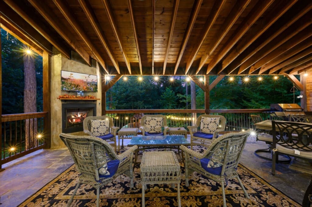 Savor every bite by the fireplace while enjoying your favorite show.