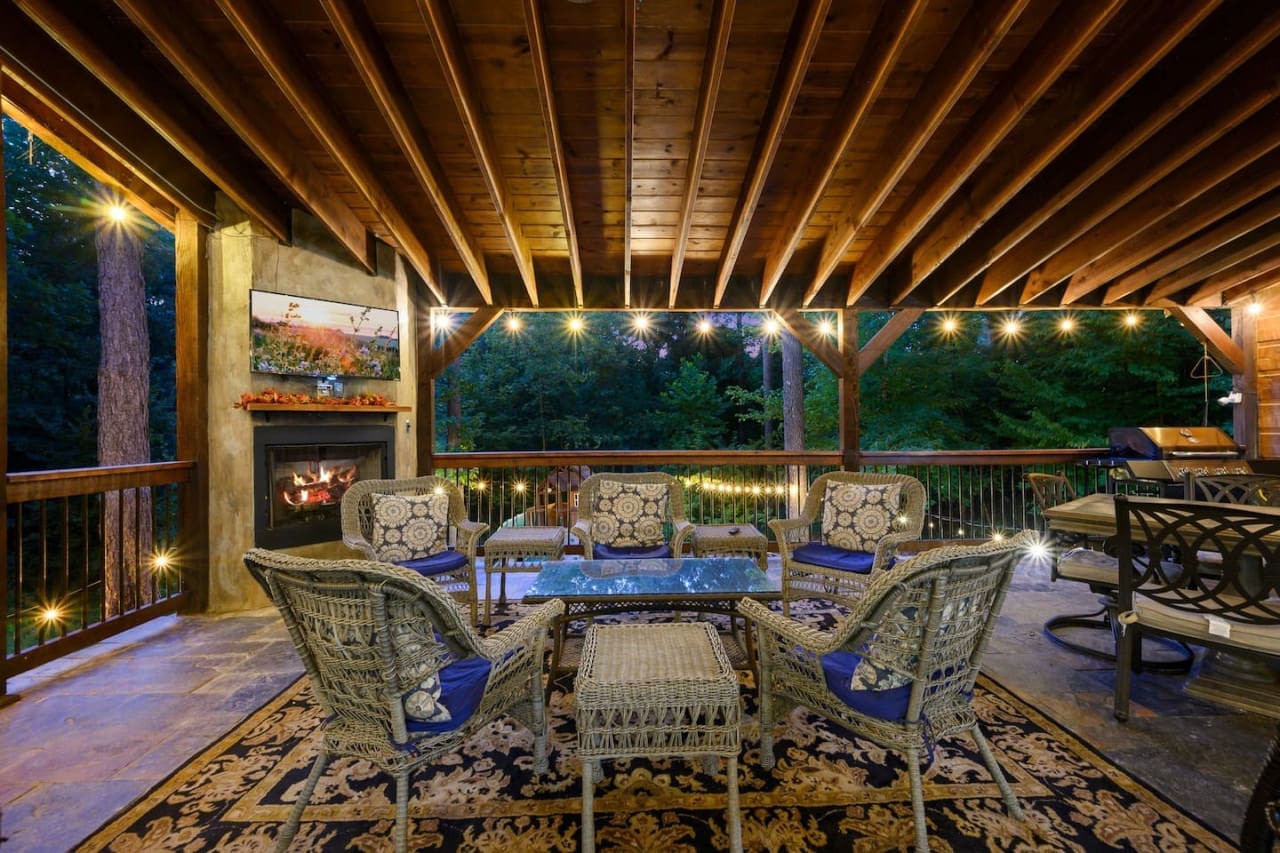 Savor every bite by the fireplace while enjoying your favorite show.