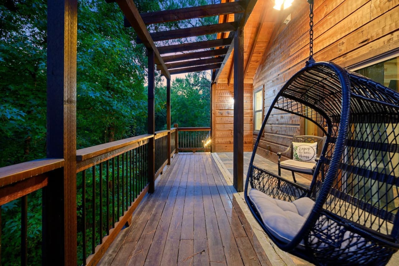 Swing into relaxation with every gentle sway of the chair.