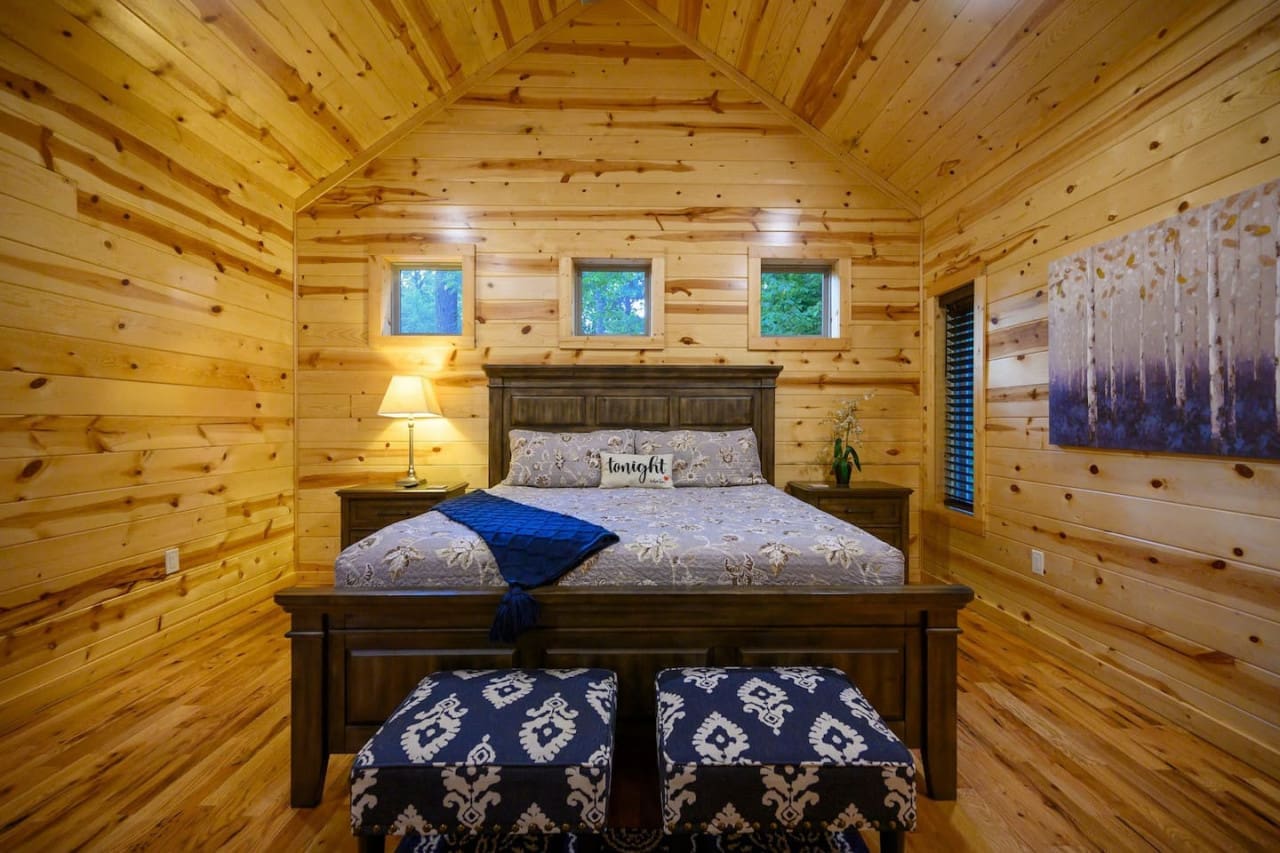 Unwind in style with a bedroom that blends comfort and charm.