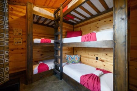 Double the fun and double the coziness—our bunk beds are perfect for family adventures and sleepovers.