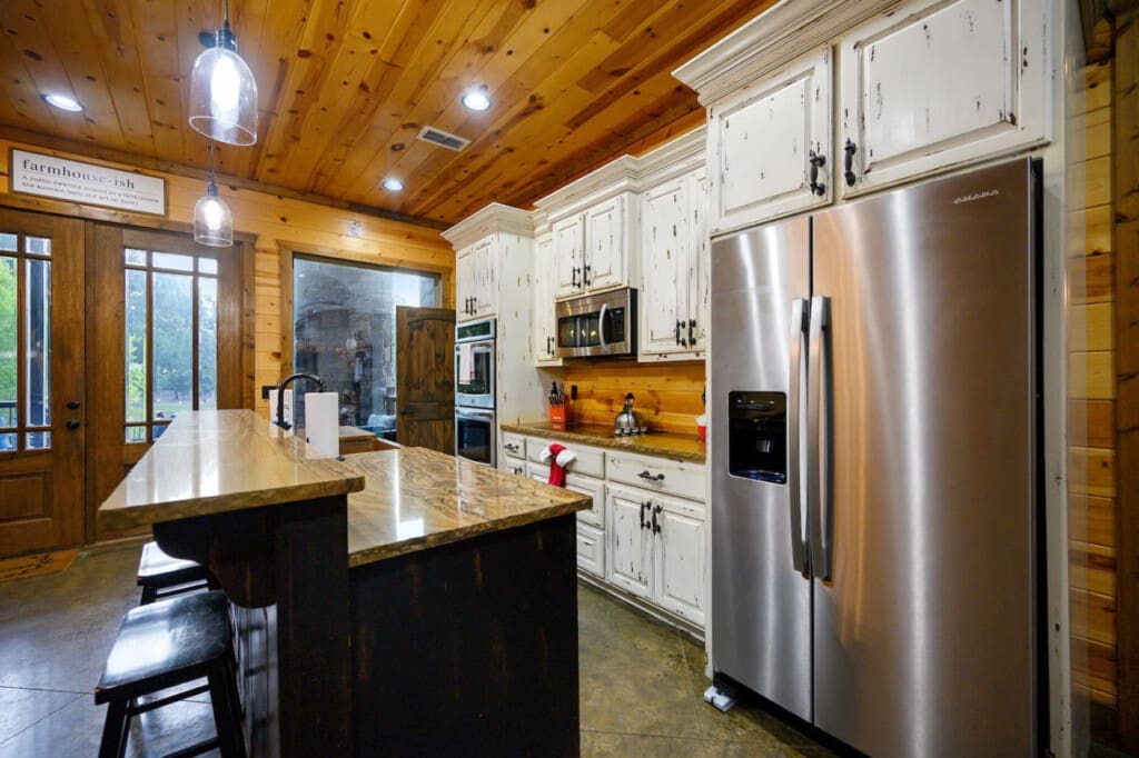 our stainless steel fridge combines style with modern efficiency.