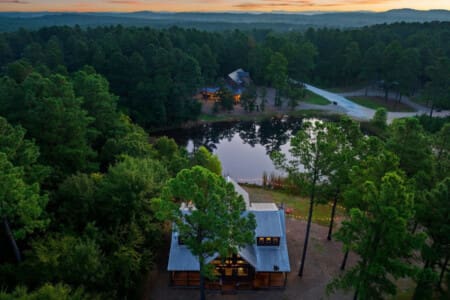 A bird’s-eye view of paradise—our cabin nestled in nature’s embrace.