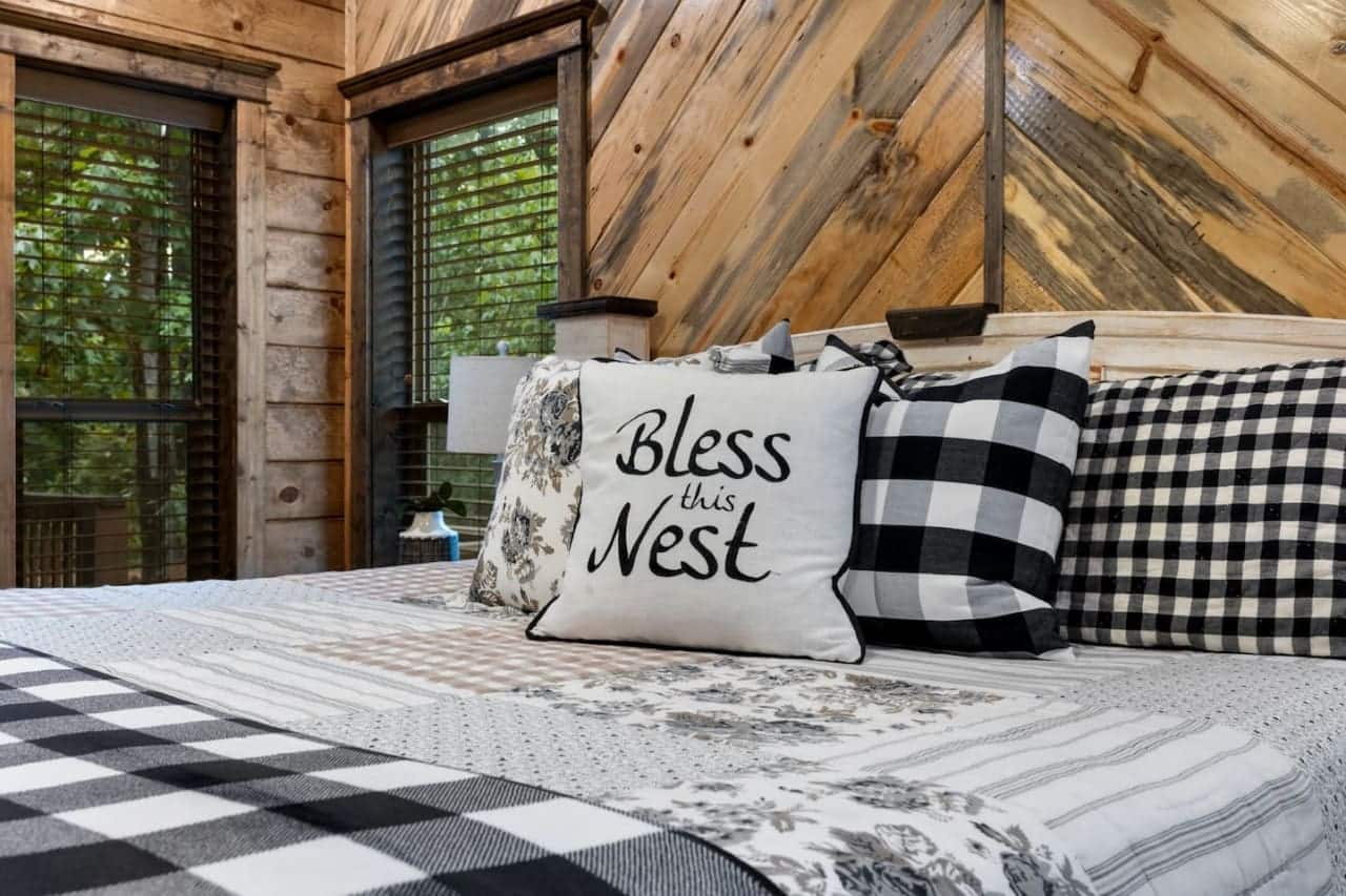 Bless this nest where dreams take flight and comfort reigns.