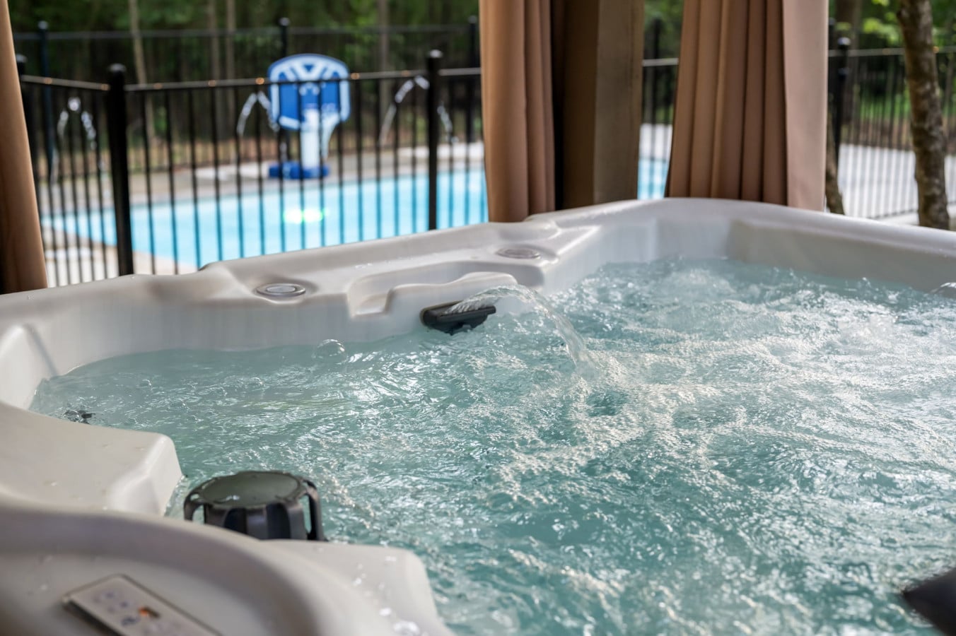 The pool area is a great place to soak up some sun and enjoy the fresh air.
