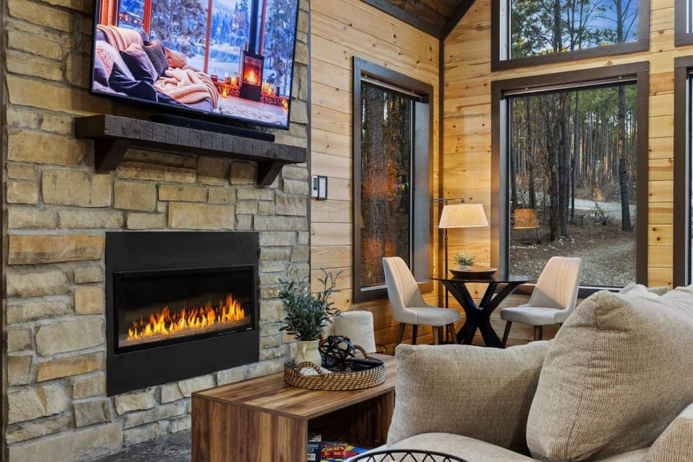 Unplugged from the world but still connected to cozy nights.