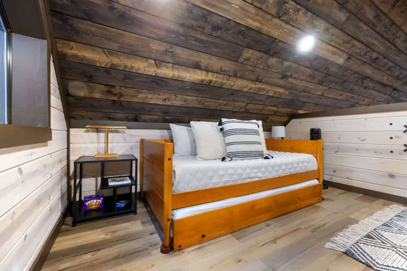 Relaxation starts right here, in this cozy space.