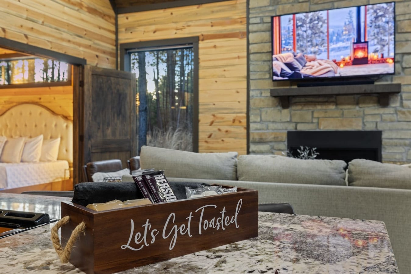 Sweet moments in the cabin, wrapped in chocolate bliss.